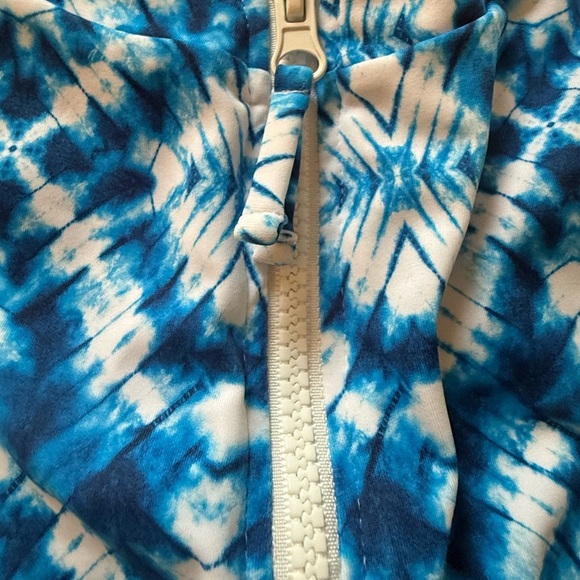 Swimsuits for All swim shirt rashguard women’s plus size 22 Blue White tie dye - Picture 3 of 7